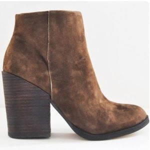 Dolce Vita DV Brown Suede Bootie Heels